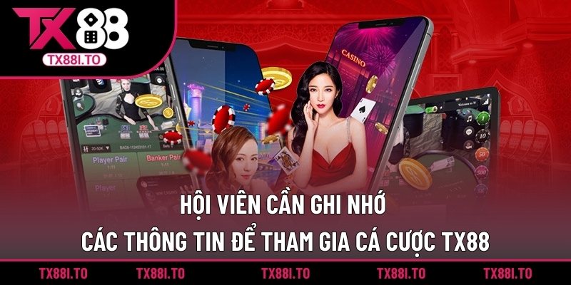 Hướng Dẫn Đăng Nhập TX88 Nhanh Chóng & Tiện Lợi 2025 4 Hội viên cần ghi nhớ các thông tin để tham gia cá cược TX88