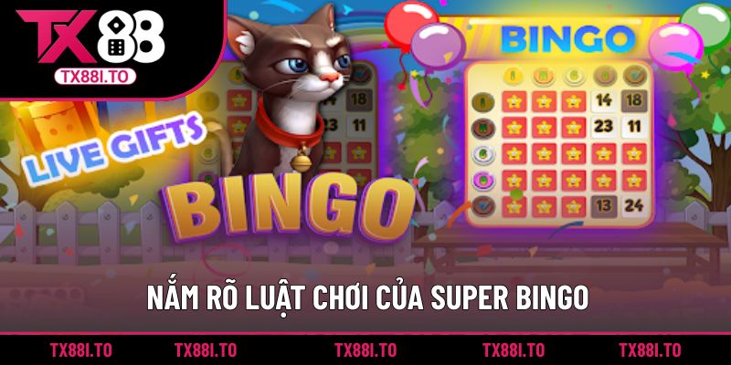 Super Bingo Của TX88 - Sảnh Giải Trí Cho Mọi Khách Hàng 2 Nắm rõ luật chơi của Super Bingo